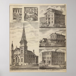 Póster La iglesia católica romana de San Juan, Minnesota