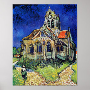 Póster La iglesia de Vincent van Gogh en Auvers