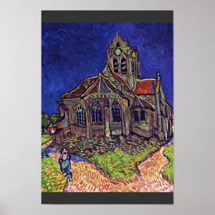 Póster La iglesia en el Auvers-sur-Oise, por Vincent Van