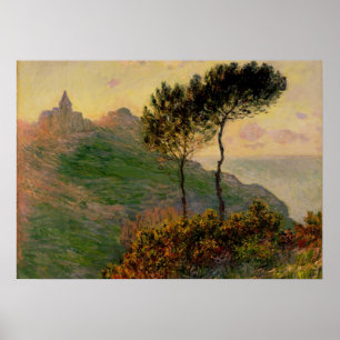 Póster La iglesia en Varengeville - Claude Monet