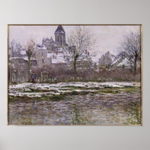 Póster La iglesia en Vetheuil debajo de la nieve, 1878-79