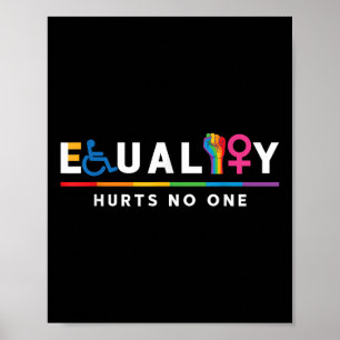 Póster La igualdad daña los derechos humanos Lgbt Gay Lgb