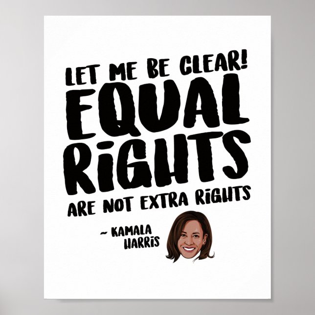 Póster La igualdad de derechos no es un derecho adicional (Frente)