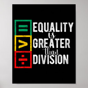 Póster La igualdad es mayor que la división Mes de la His