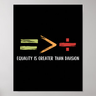 Póster La igualdad es mayor que la división Mes de la His