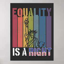Póster La igualdad es un derecho LGBTQ y el derecho racia