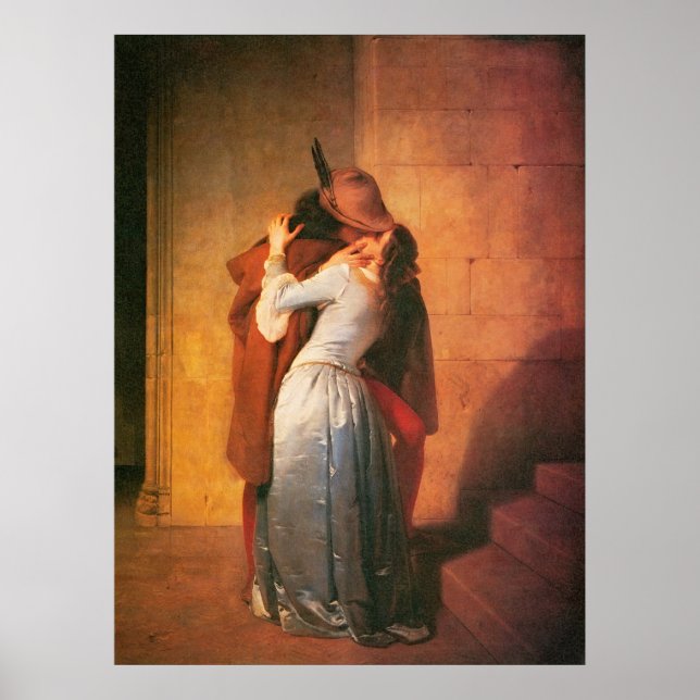 Póster La imagen del beso de Francesco Hayez (Frente)