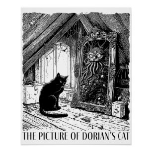 Póster La imagen del gato de Dorian