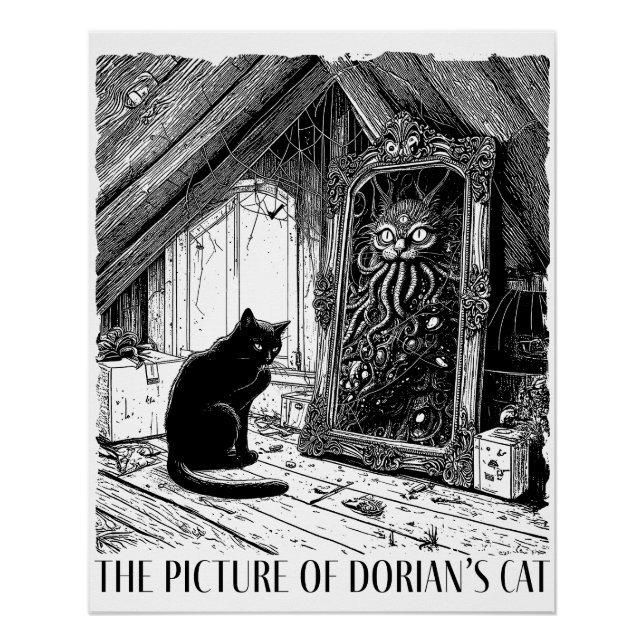 Póster La imagen del gato de Dorian (Anverso)