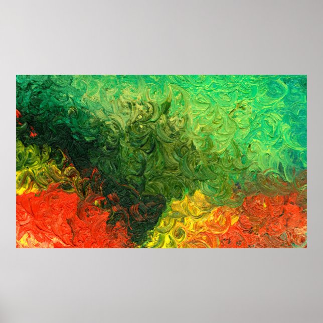 Póster la imagen pintada en aceite. (Frente)