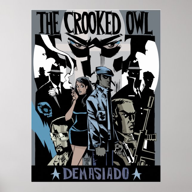 Póster La impresión/Poster de lechuza cruzada (Frente)