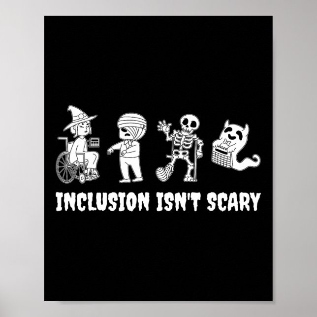 Póster La inclusión divertida no es miedo profesor Hallow (Frente)