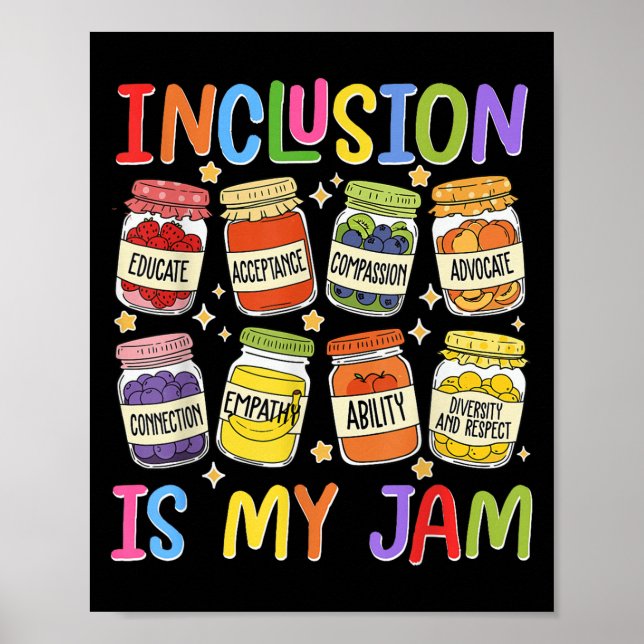 Póster La inclusión es mi Jam Sped Teacher Educación Espe (Frente)