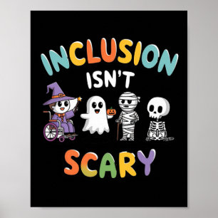 Póster La inclusión no es miedo, mamá, fantasma Halloween
