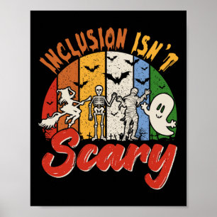 Póster La inclusión retro vintage no es miedo en Hallowee