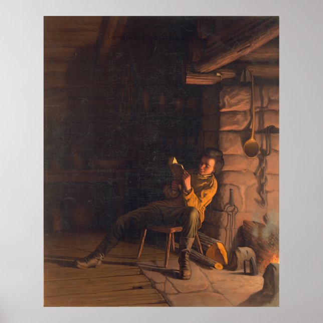 Póster La infancia de Lincoln Una noche en la cabaña de t (Frente)