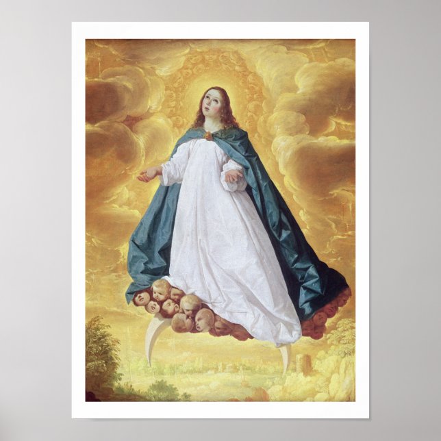Póster La inmaculada concepción, c.1628-30 (aceite sobre  (Frente)