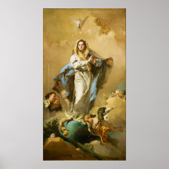 Póster La inmaculada concepción de Giovanni B. Tiepolo (Frente)