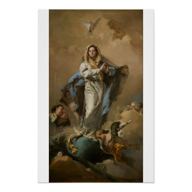 Póster La inmaculada concepción de Giovanni Tiepolo (Anverso)