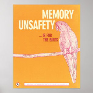 Póster La inseguridad de la memoria es para los pájaros