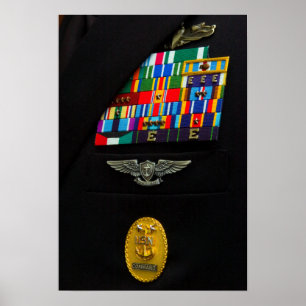 Póster La insignia del jefe del amo del comando