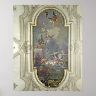 Póster La institución del rosario por St Dominic (fres