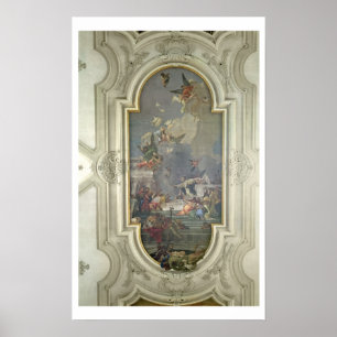 Póster La institución del rosario por St Dominic (fres