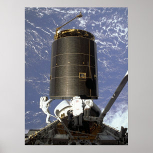 Póster La INTELSAT de la captura y de la reparación de