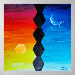 Póster La interminable columna de día y de noche