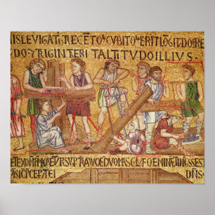 Póster La inundación, del atrio, detalle del