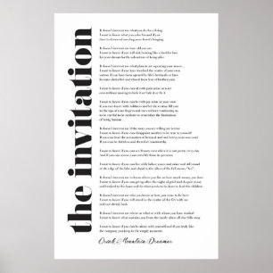 Póster La invitación de Oriah Mountain Dreamer