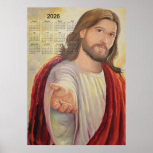 Póster La Invitación Divina: Calendario Jesús 2026