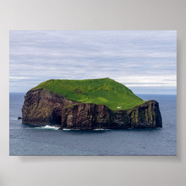 Póster La isla con una casa (Frente)