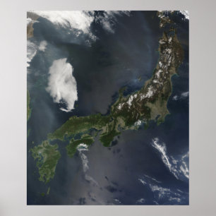 Póster La isla principal de Japón, Honshu