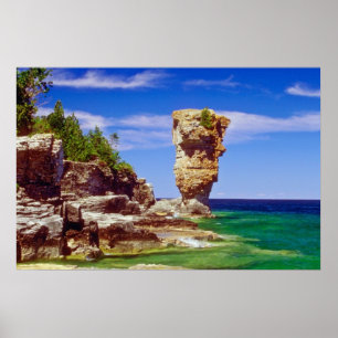 Póster La isla verde de la maceta, Tobermory, Ontario