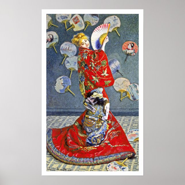 Póster La japonesa por Monet impresionista francés (Frente)
