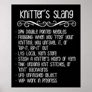 Póster La jerga de Knitter es divertida