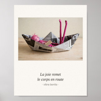 Póster La joie remet le corps en route — Serie Papel