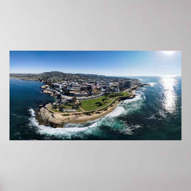 Póster La Jolla Cove Panorámico (Frente)