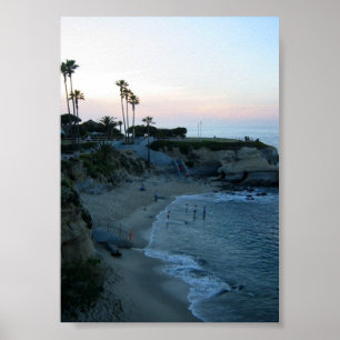 Póster La Jolla Cove Sunset Custom Poster Art Print