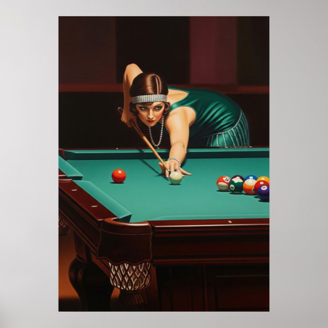 PÓSTER LA JOUEUSE DE BILLARD (Frente)