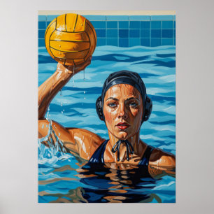 PÓSTER LA JOUEUSE DE WATER-POLO