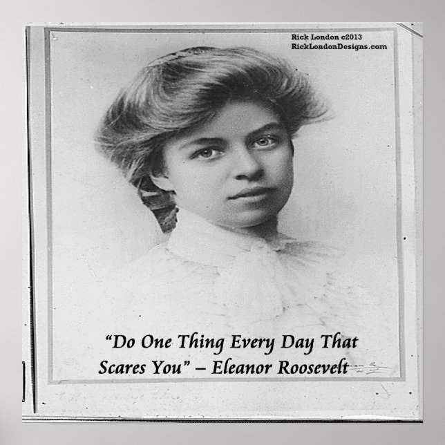 Póster La joven Eleanor Roosevelt Hace Algo Que Da Miedo  (Frente)