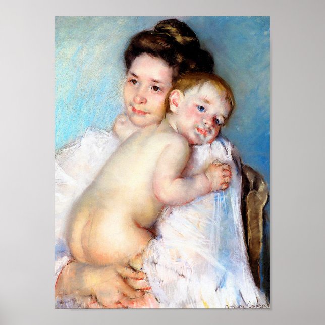 Póster La joven madre, Cassatt (Frente)