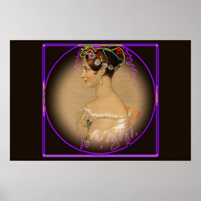 Póster La joven reina Victoria con cable (Frente)