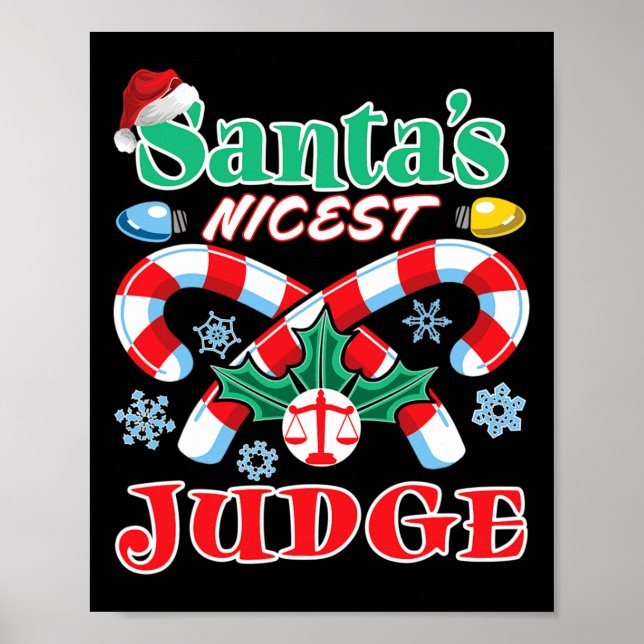 Póster La jueza más agradable de Santa, divertida Navidad (Frente)