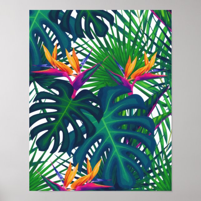 Póster La jungla de la vegetación tropical deja el paraís (Frente)