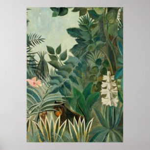 Póster La Jungla Ecuatorial, 1909 (petróleo sobre lienzo)
