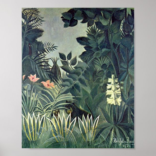 Póster La jungla ecuatorial de Henri Rousseau (Frente)