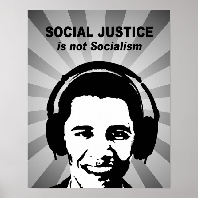 Póster La justicia social no es socialismo (Frente)